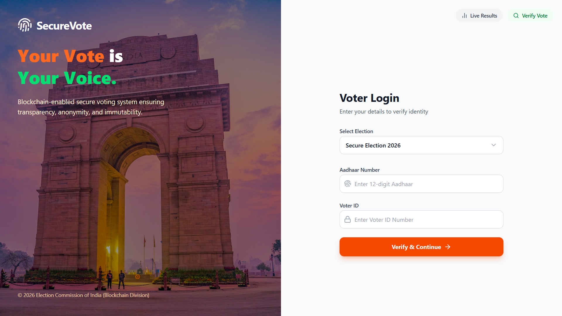 Blockchain E-Voting System